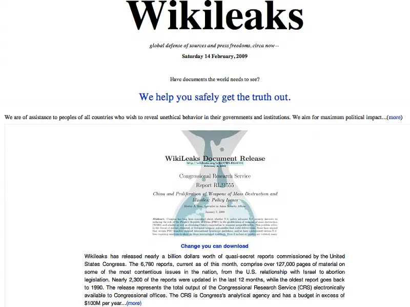 Властите в САЩ треперят какво ще се появи в свободния сайт Wikileaks