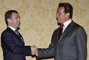 Дмитрий Медведев се срещна с Арнолд Шварценегер