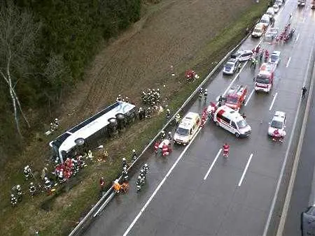 Най-малко 40 деца пострадаха при автобусна катастрофа в Германия