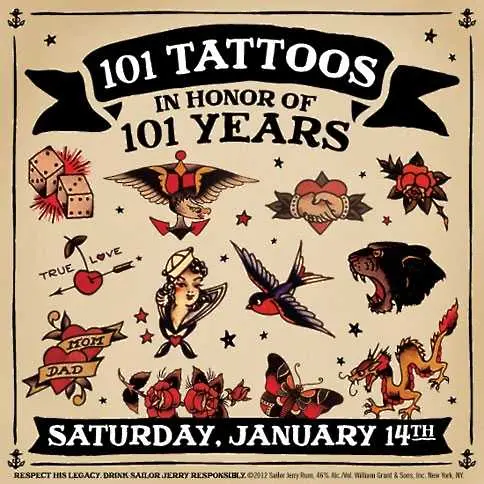 Американски ром се рекламира с безплатни татуировки