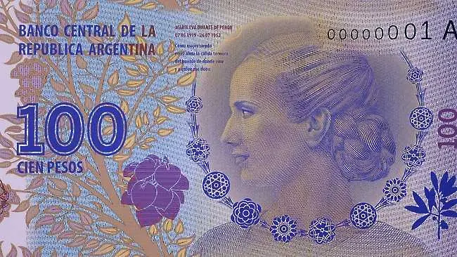 Аржентина пусна банкнота с лика на Ева Перон   