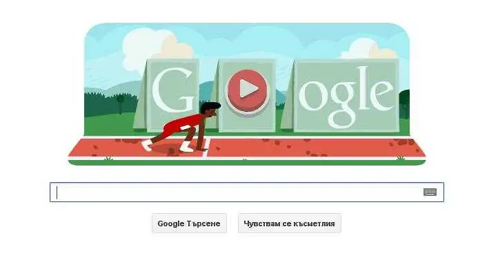 Google с олимпийско лого игра