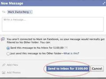 Нова оферта от Facebook: Пиши на Марк срещу 100 долара!