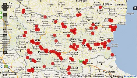 Интерактивна карта ще показва концентрацията на престъпления в България