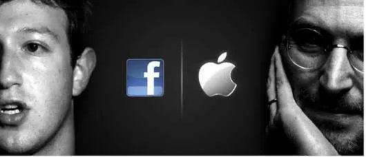 Спад на акциите на Apple, скок на тези на Facebook