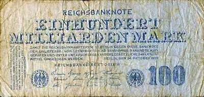 Кратък исторически списък на страните с хиперинфлация: Ваймарска Германия