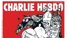 Charlie Hebdo с нов, кърваво червен брой Ето ни отново