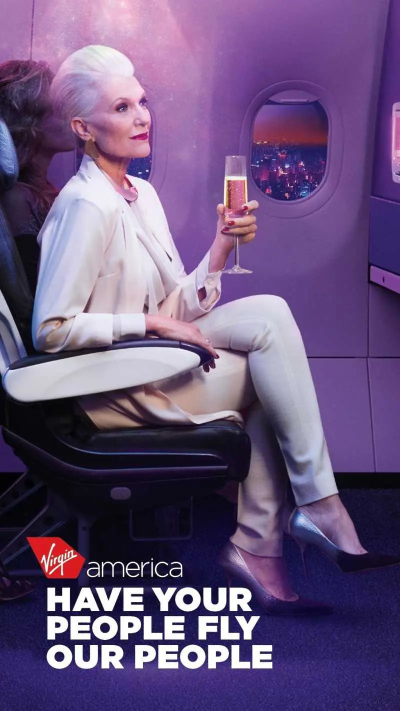 Майката на Елън Мъск в реклама на Virgin America