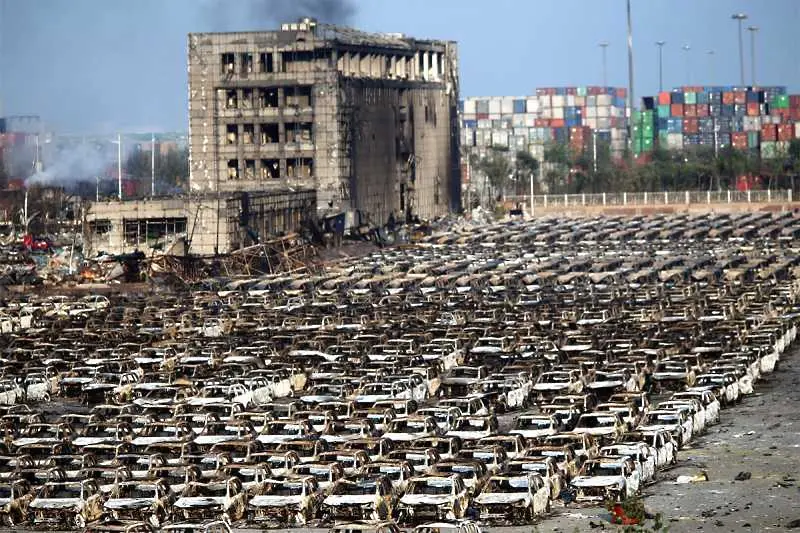  Водещи автопроизводители с щети за милиони от взрива в Тянцзин