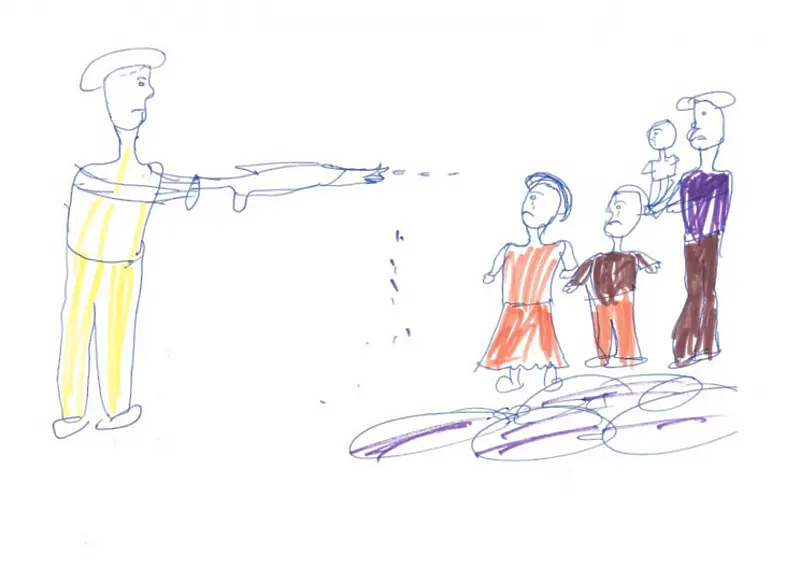 Сирийски деца рисуват страховете си за бъдещето