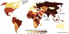 Тревожна карта на робството в съвременния свят