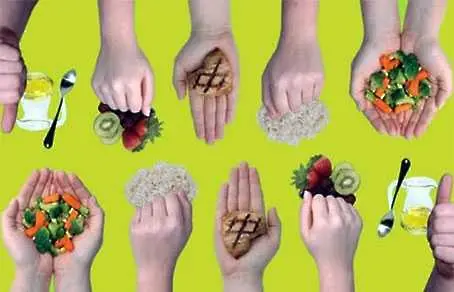 Колко храна трябва да се поема наведнъж: 5-те принципа на ръчната диета
