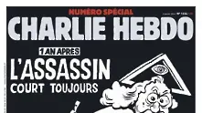 Година след атентатите Charlie Hebdo пуска брой с бог-убиец