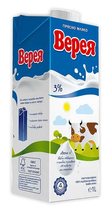 Иновативна опаковка за млякото на Верея