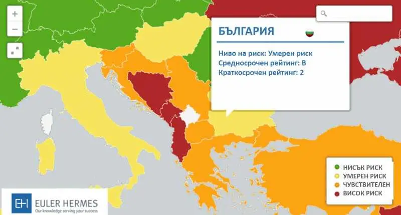 България запазва рейтинга си в застраховането на търговски кредити