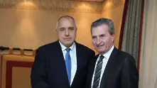 Борисов се срещна с еврокомисаря по бюджет Гюнтер Йотингер