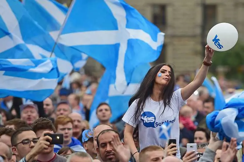 Подкрепата за независимостта  на Шотландия достигна четиригодишен връх заради Брекзита 