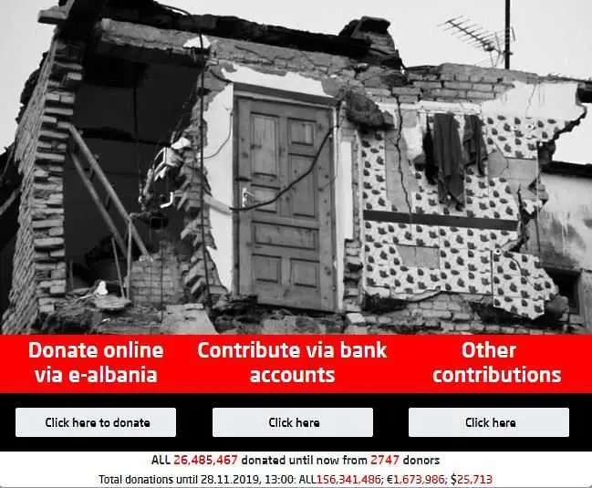 Албания пусна лого с апел за помощ след мощния трус