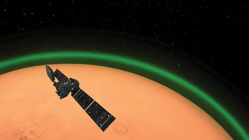 Атмосферата на Марс позеленя