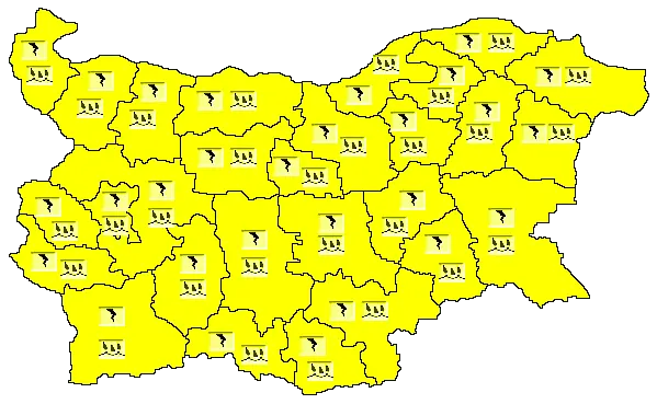 Времето: Отново жълт код за опасно време в цялата страна