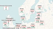 Добавят и тъмночервени зони на COVID-картата в Европа