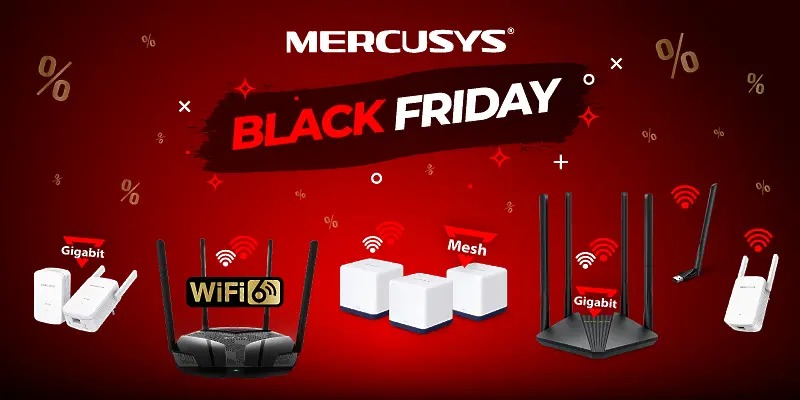 Черният петък идва с най-добри цени за устройствата Mercusys