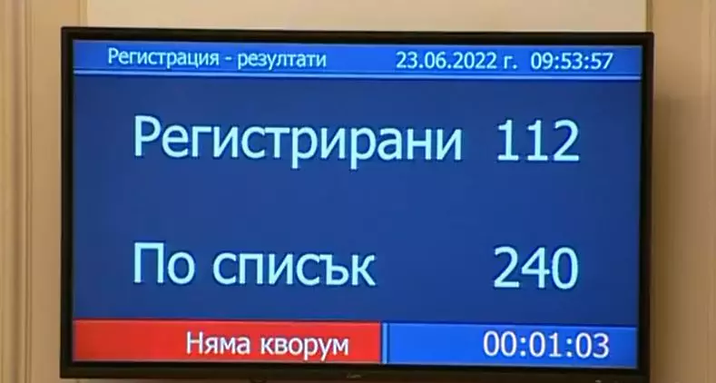 Отново се провали заседанието на парламента заради липса на кворум