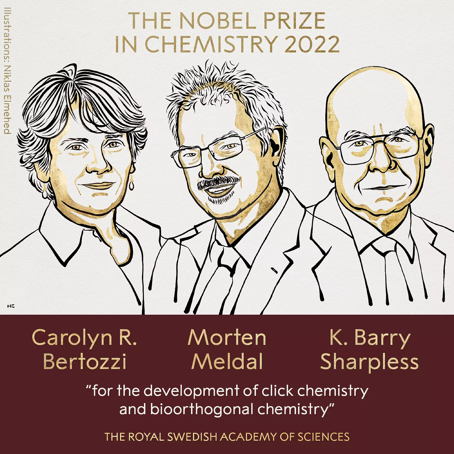 Трима учени си поделят Нобелова награда за разработването на „клик-химията“