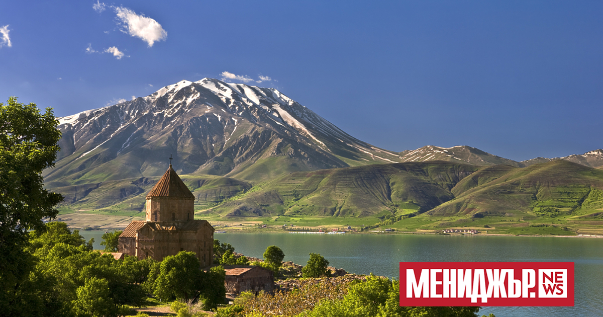 Най-голямото содено безотточно езеро – ез. Ван, разположено на Арменското