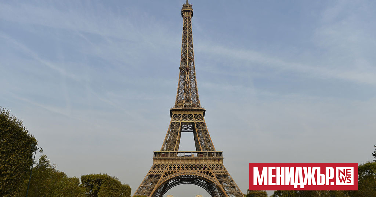 Айфеловата кула в Париж ще бъде осветена в синьо и