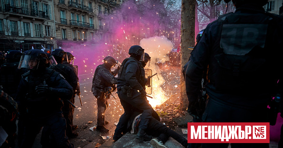 Масови стачки и улични протести заляха Франция в четвъртък, основно