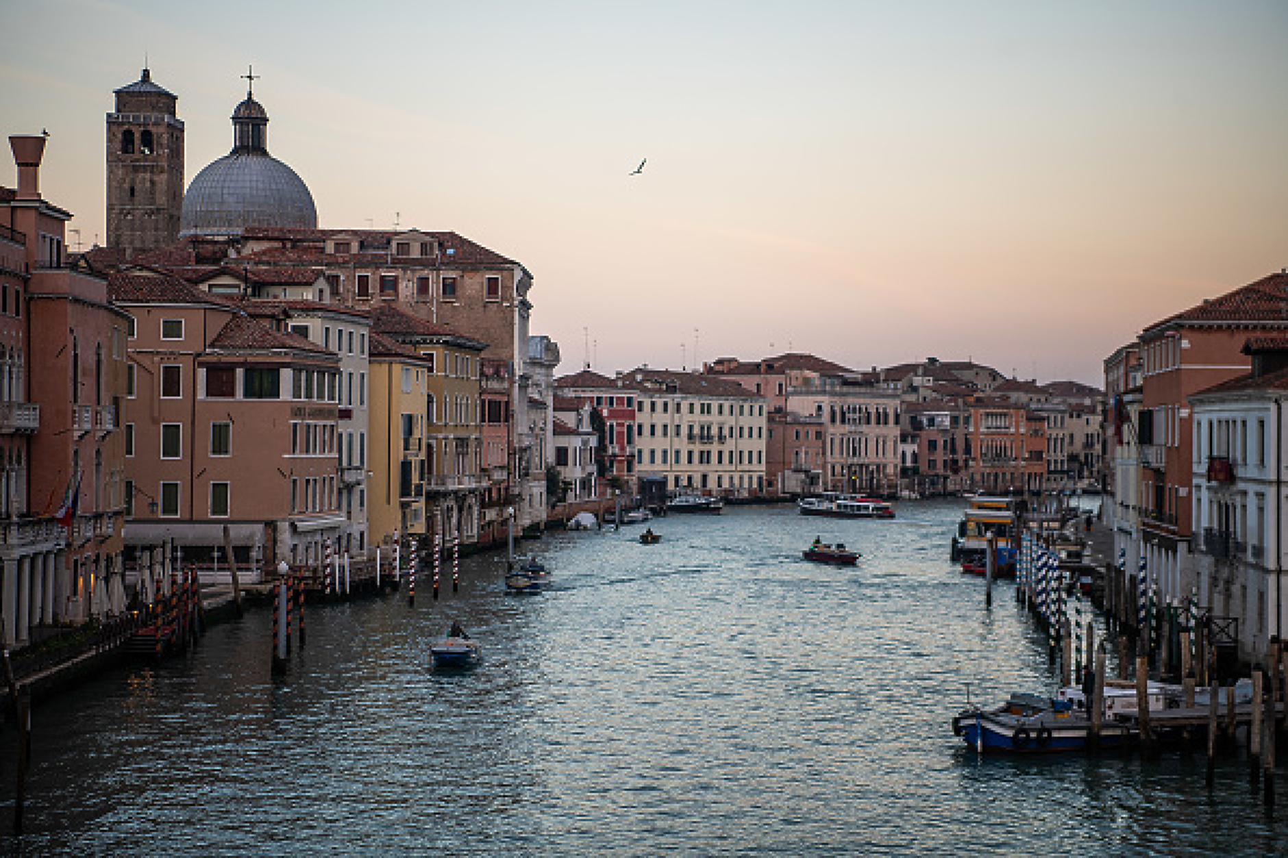 Водата в каналите на Венеция мистериозно позеленя