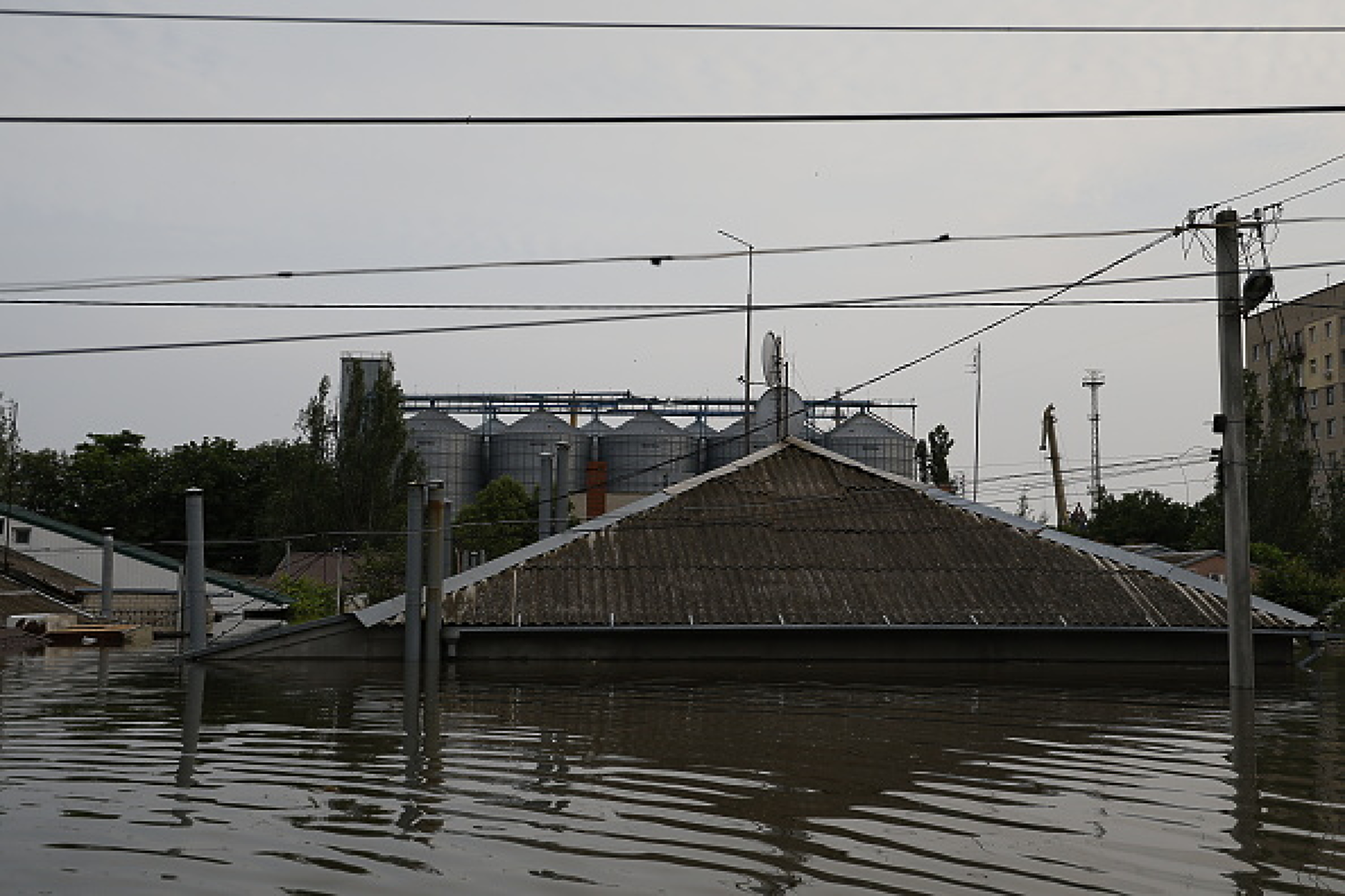 Мащабите на наводнението в Херсон. Снимка: Getty Images