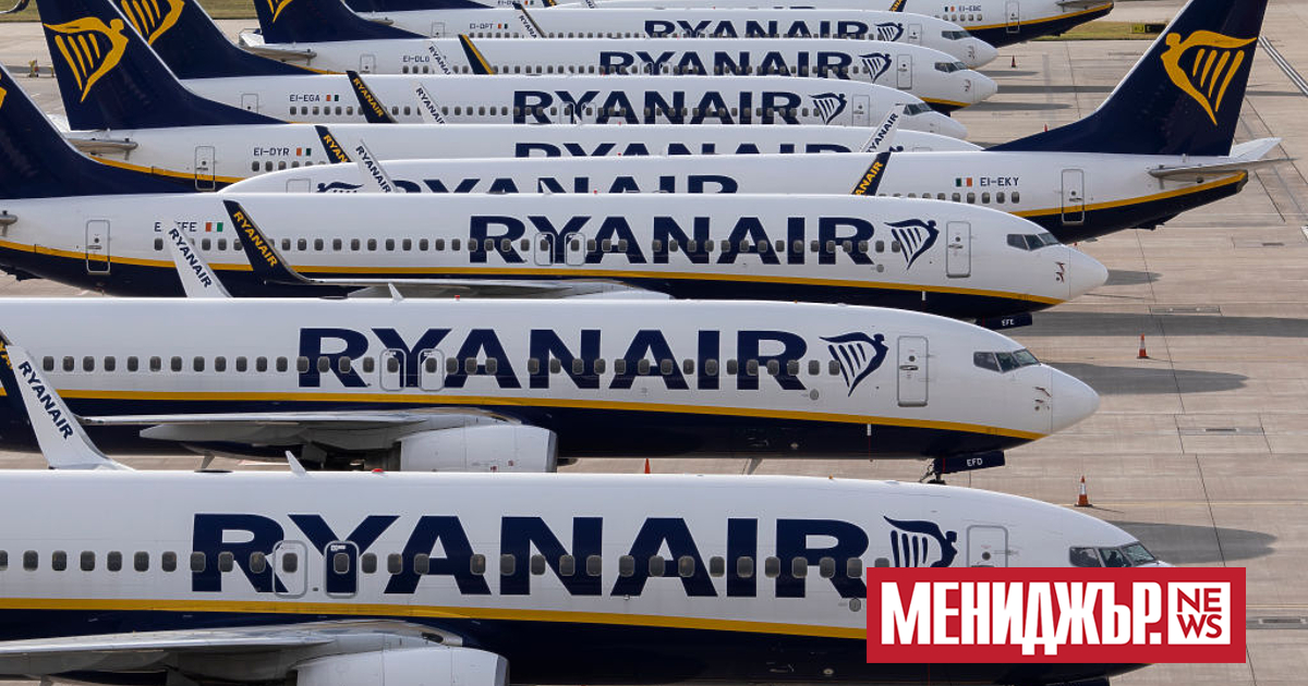 Ryanair е превозила 12% повече пътници през август, отколкото през