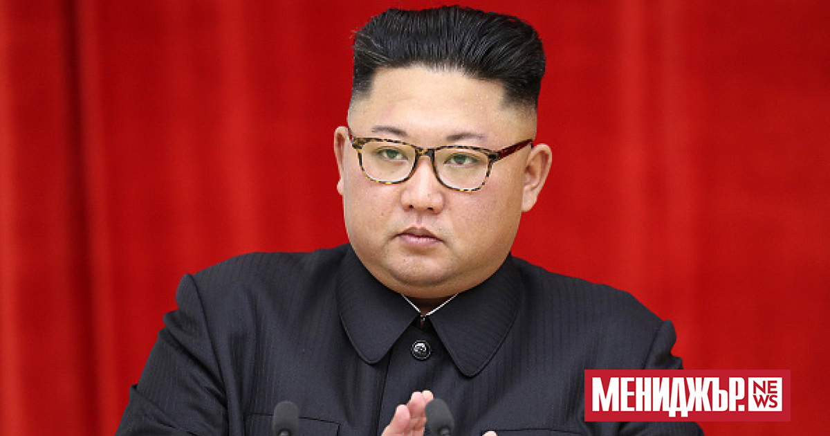 Лидерът на Северна Корея Ким Чен Ун по време на