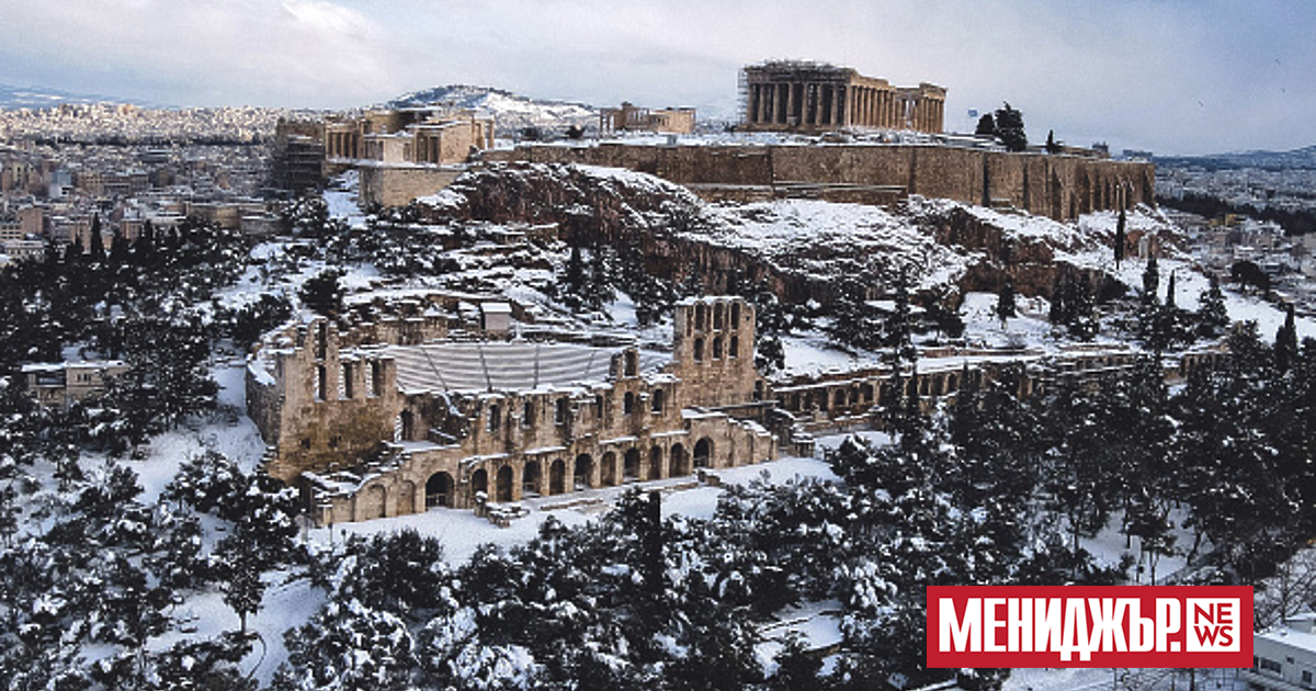 Температурите в Гърция рязко спадат.  До вечерта се очаква да завали сняг.