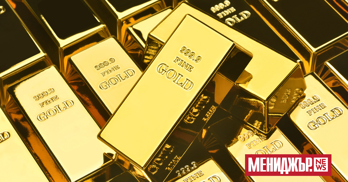 Цената на златото на спот пазара в понеделник надхвърли 2100