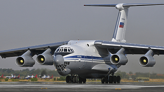Военен транспортен самолет Ил 76 на въздушнокосмическите сили на Русия със