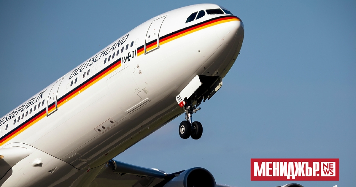 Германският правителствен самолет Airbus A340-300, заради повредата на който министърът
