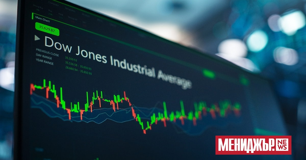 Стойността на американския борсов индекс Dow Jones Industrial Average в