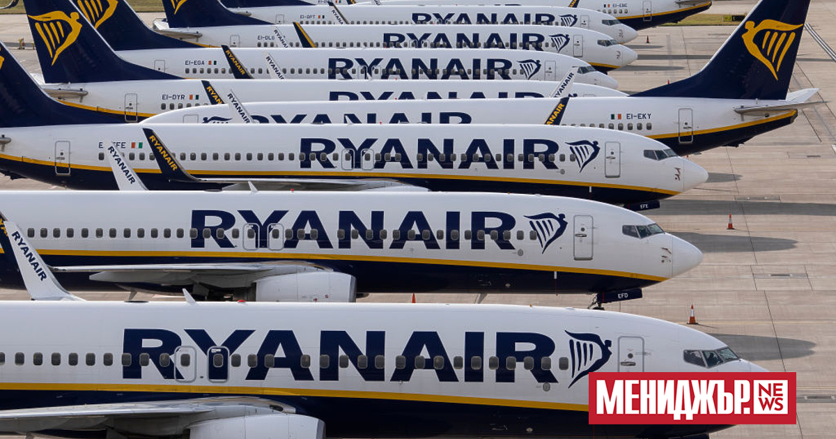 Ирландската авиокомпания Ryanair продължава да расте силно успоредно с възстановяването