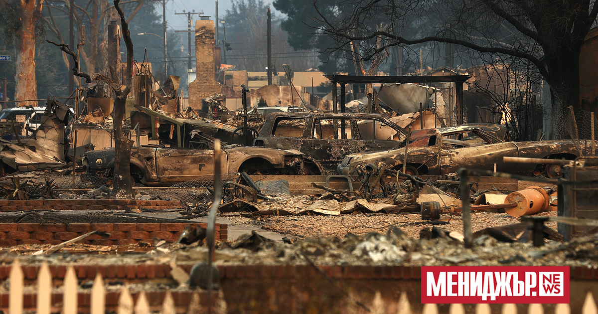 Най-големият от бушуващите горски пожари, които опустошиха части от Лос