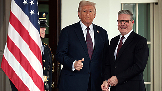 Ден Президентът на САЩ Доналд Тръмп при срещата си с