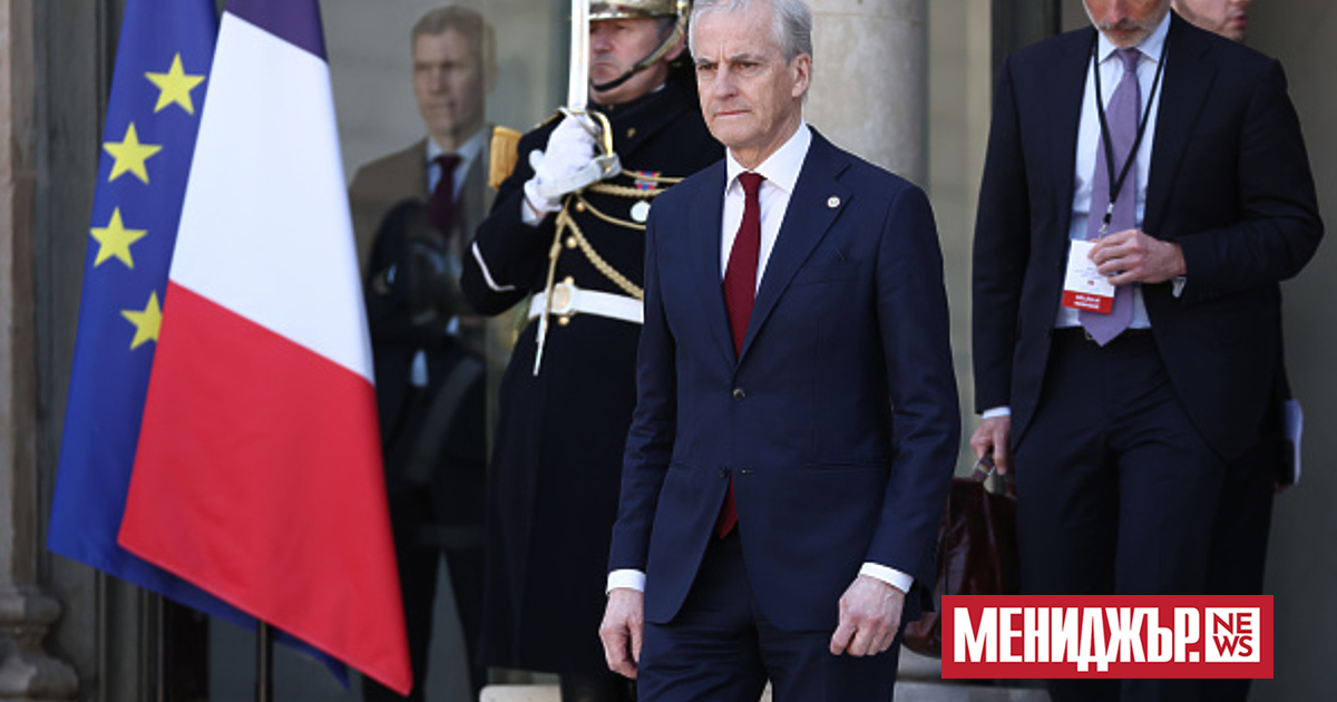 Премиерът на Норвегия Йонас Гар Стьоре и министърът на финансите