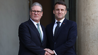 Британският премиер Киър Стармър и френският президент Еманюел Макрон се