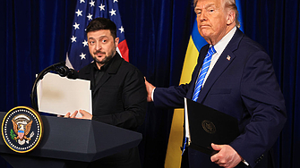 Американският президент Доналд Тръмп и украинския му колега Володимир Зеленски