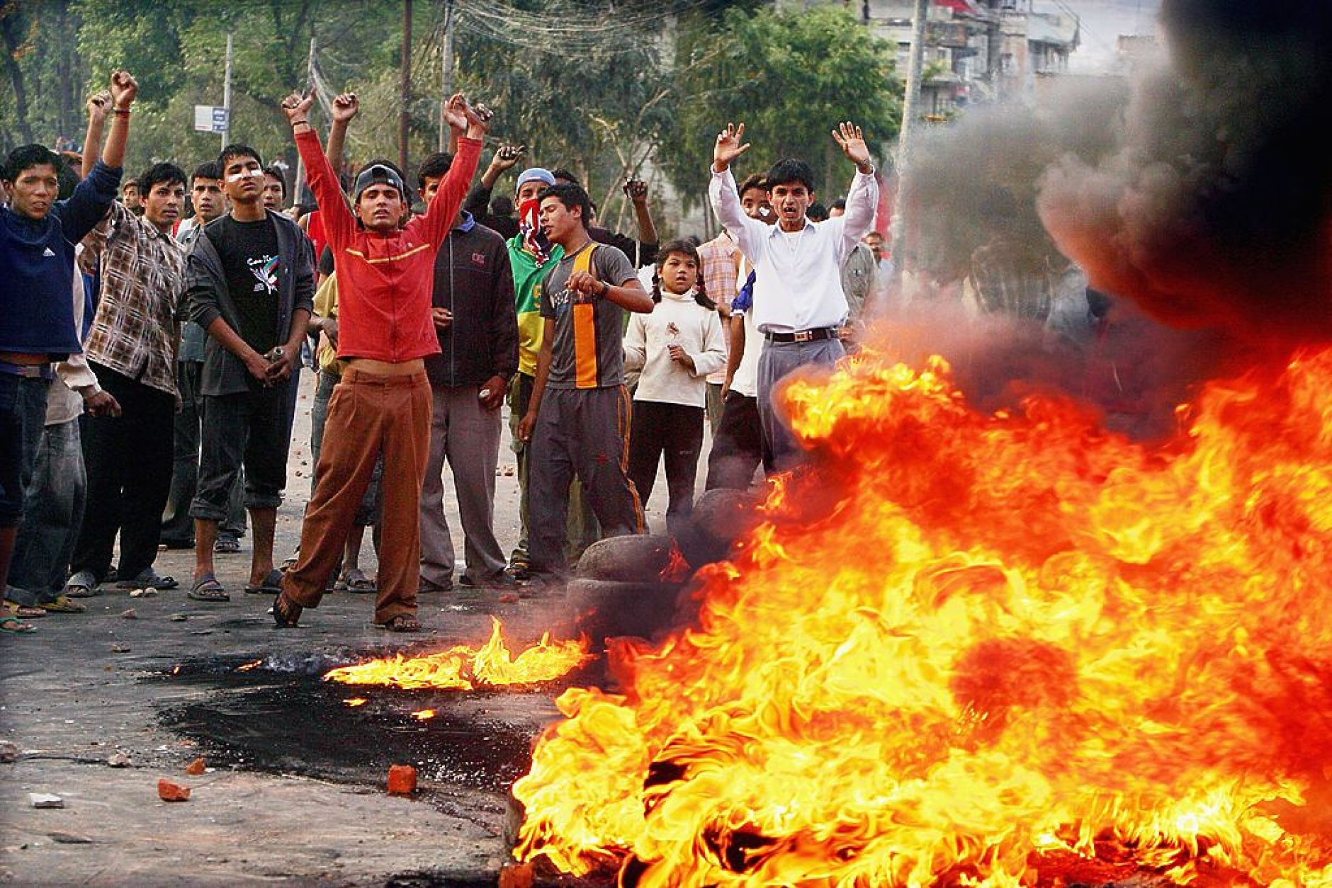 На 9 септември избухнаха масови протести срещу корупцията в Непал. снимка: Getty Images