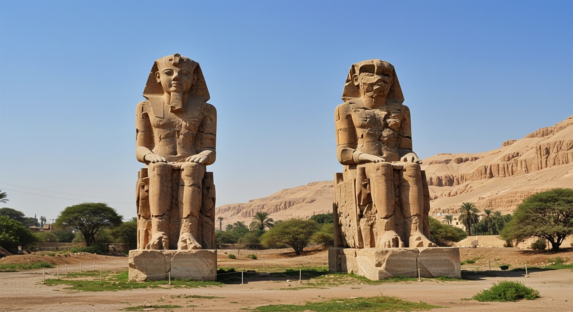 Египет разкрива реставрирани колосални статуи в Луксор