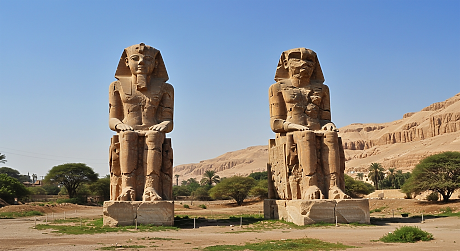 Египет разкрива реставрирани колосални статуи в Луксор