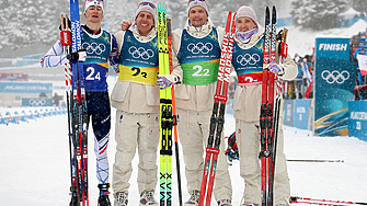 Мъжкият квартет в биатлона в състав Благой Тодев Владимир Илиев